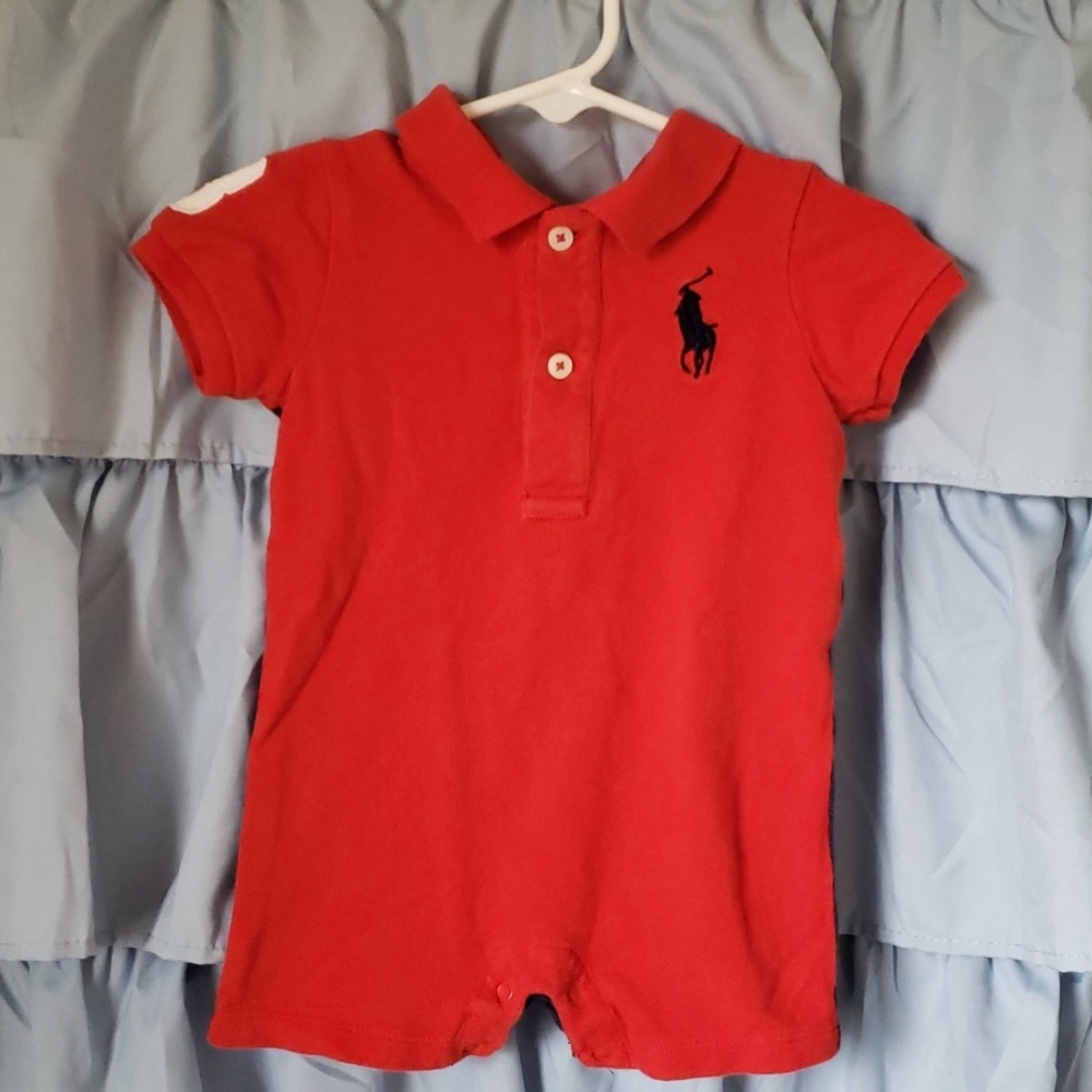 Ralph Lauren Polo Shortall Onesie 6 months